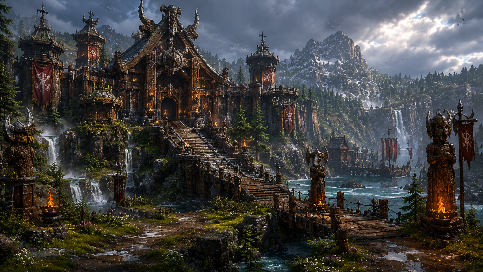 Frozen citadel background